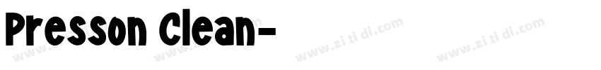 Presson Clean字体转换